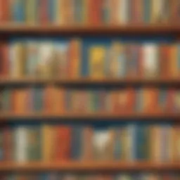 Colorful children's books displayed on a shelf