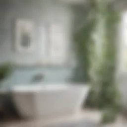 Fresh eucalyptus leaves in bathroom