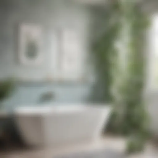 Fresh eucalyptus leaves in bathroom