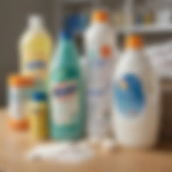 Close-up of laundry detergent ingredients and formulation analysis