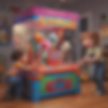 Excited Kids Playing Claw Machine