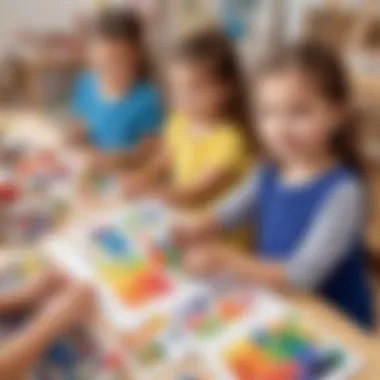 Colorful Creations Workshop Preschoolers Creating Vibrant Artwork