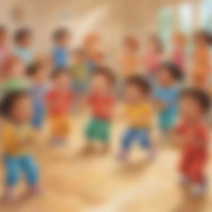 Preschoolers Engaged in Music and Movement Activities
