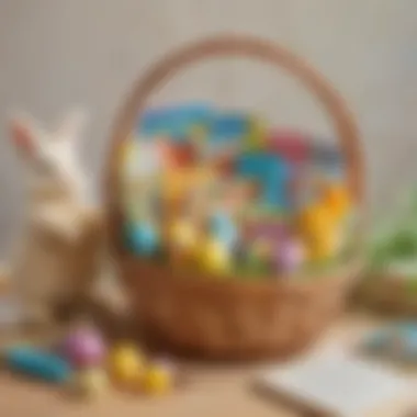 Educational Easter Delights Easter basket with educational STEM toys and books