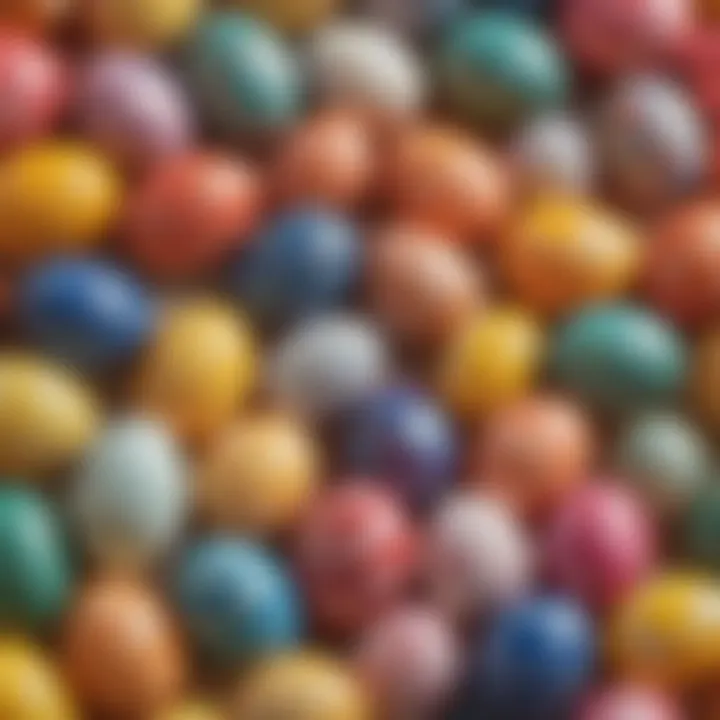 Egg dripping with colorful wax patterns