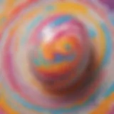 Vibrant marbled egg dyeing