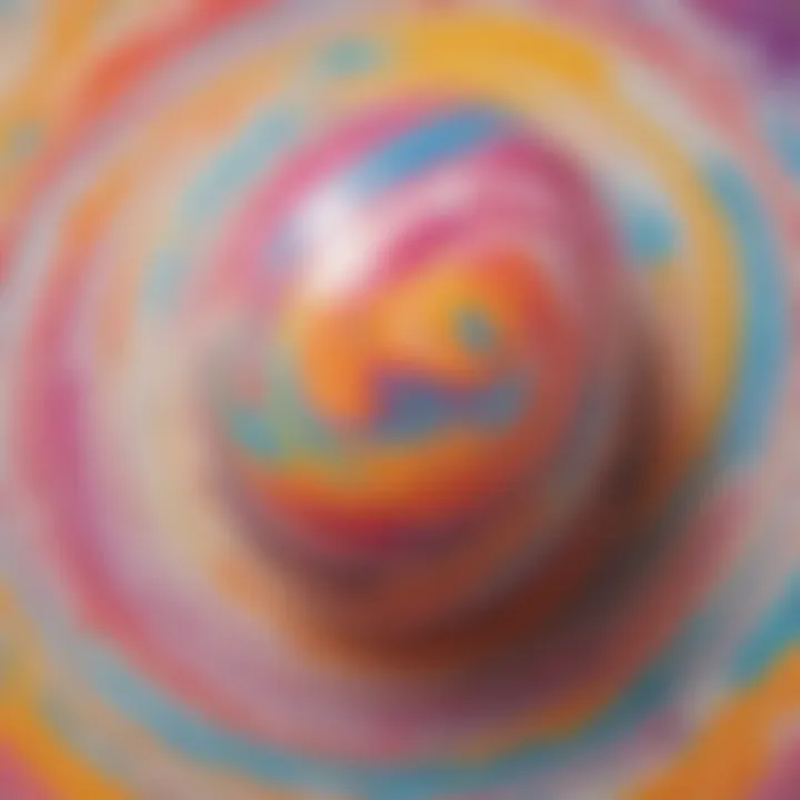 Vibrant marbled egg dyeing