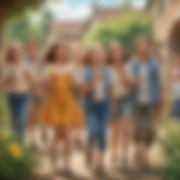 Children smiling and having fun during a scavenger hunt