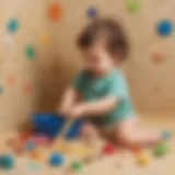 Two-year-old exploring textured sensory materials