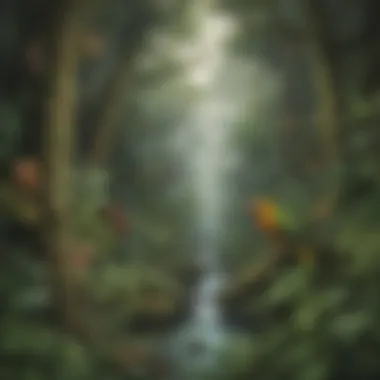 Exotic Wildlife in Rainforest