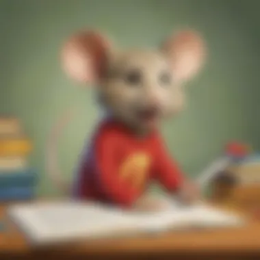 Illustration of a child expanding vocabulary through ABC Mouse phonics exercises