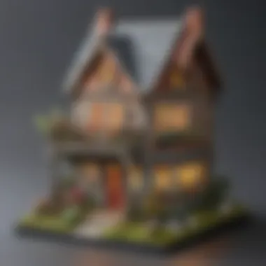 Finished miniature house from Amazon kit