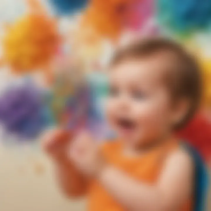 Colorful sensory exploration activity
