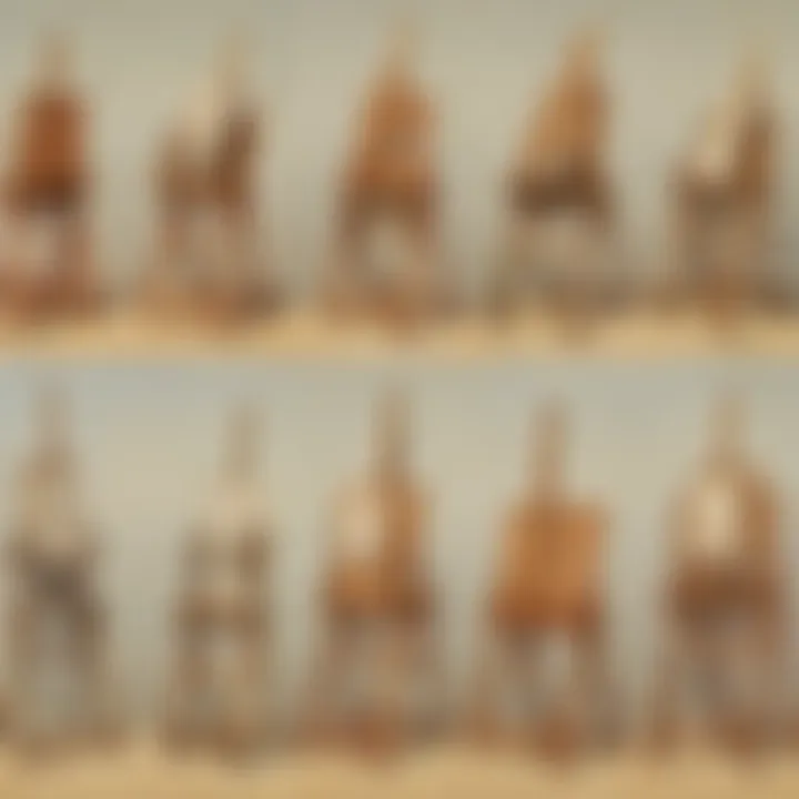 Illustration depicting the evolution of easels through time