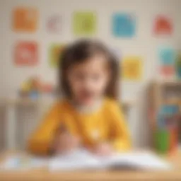 Colorful visual of various letter sound activities
