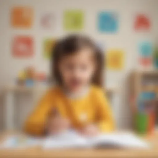 Colorful visual of various letter sound activities