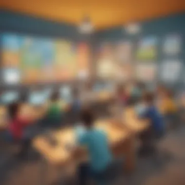 Virtual classroom environment for young learners