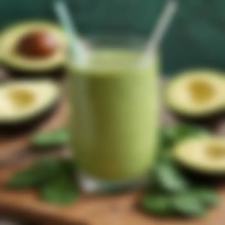 Creamy Avocado Spinach Smoothie with Coconut Water