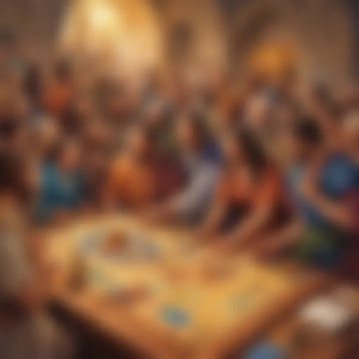 A vibrant, illustrated board game centered around biblical figures and narratives.