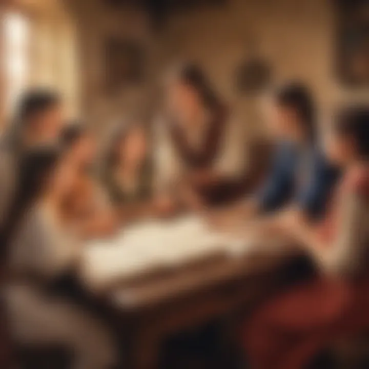 Children engaged in a Bible trivia game, showcasing teamwork and enthusiasm.