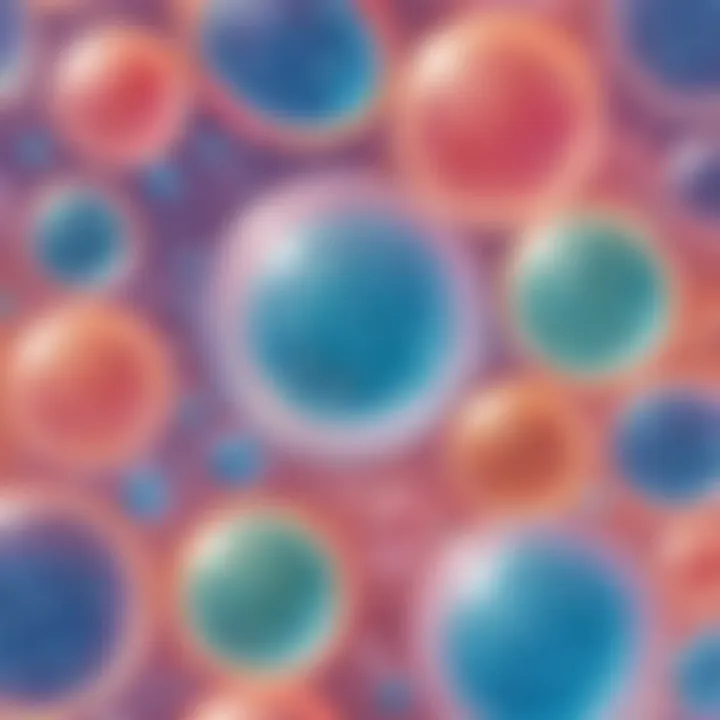 A scientific illustration depicting the chemistry of bubble formation