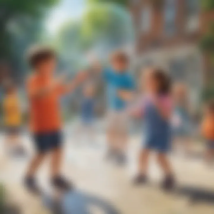 Children engaged in playful bubble-making activities using the big bubble mix