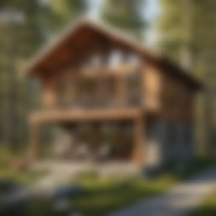 A beautifully designed 750 sq ft cabin showcasing modern architecture.