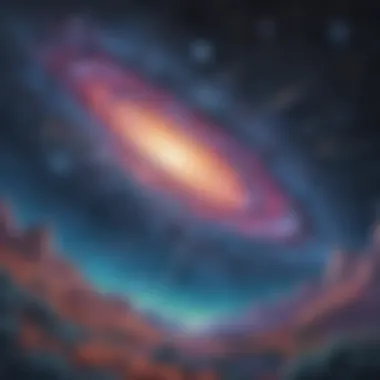 Illustration of a celestial galaxy filled with stars