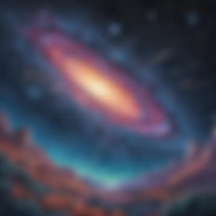Illustration of a celestial galaxy filled with stars