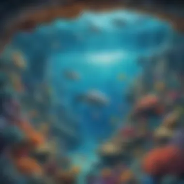 Oceanic Wonders Illustration of a magical underwater world