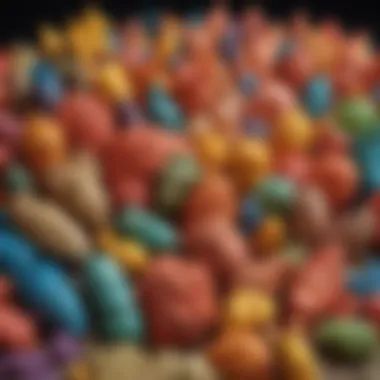 Imaginative Creations with Clay Colorful clay sculptures shaped by children