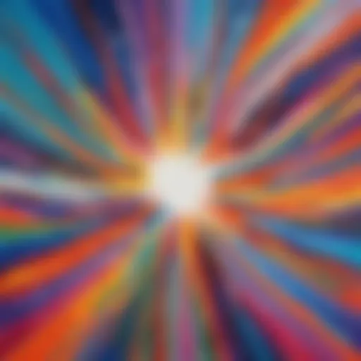 Colorful abstract painting created by children