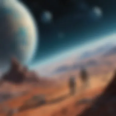 Venturing Beyond Earth's Limits Space Exploration Illustration