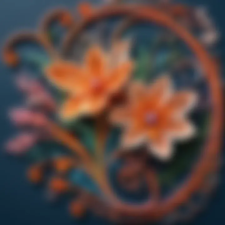 Elegant paper quilling design