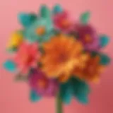 Vibrant paper flower bouquet