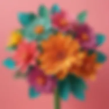 Vibrant Paper Flower Bouquet Vibrant paper flower bouquet