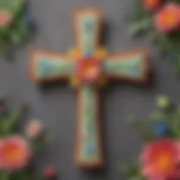 Innovative Cross Craft with Floral Accents