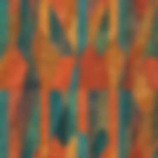 Vivid Abstract Geometric Pattern on Construction Scrapbook Paper