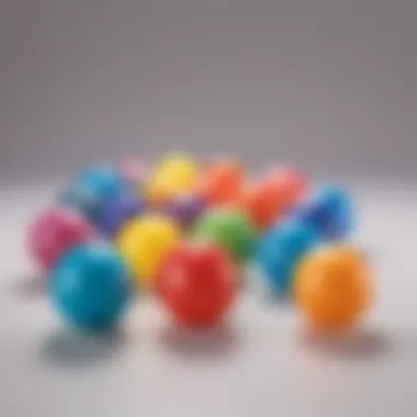 Bouncy Balls in Educational Activities Educational setup using bouncy balls for learning activities