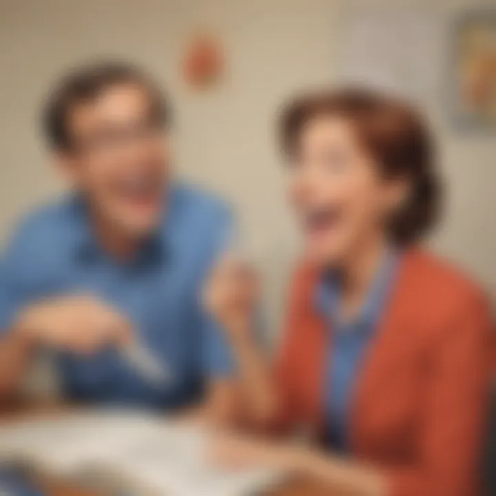 An illustration illustrating the psychological aspects of humor and laughter.