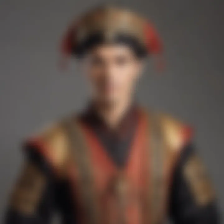A cultural-themed costume reflecting global traditions.