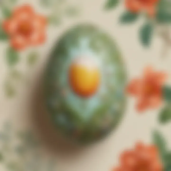 Botanical inspired egg decoration