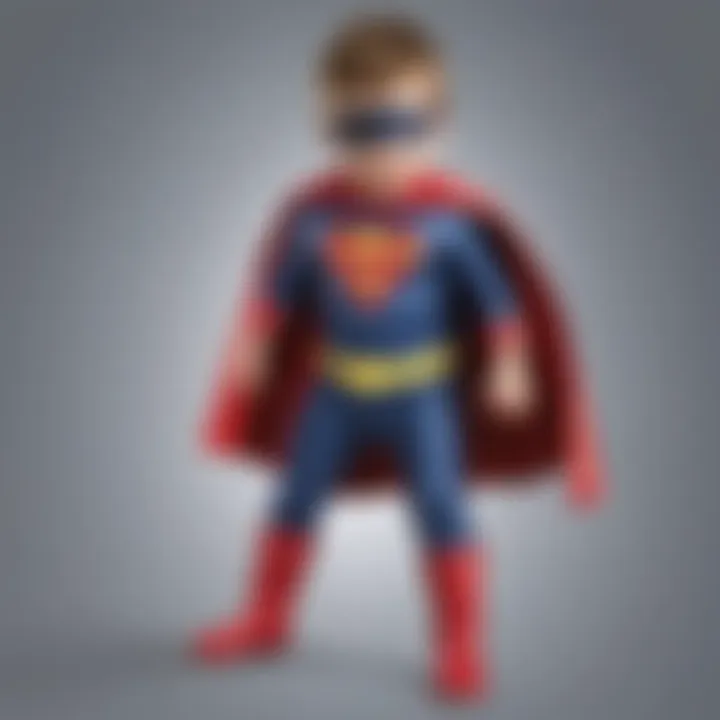 Preschooler in Superhero Costume