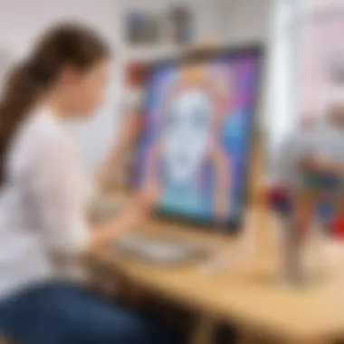 Innovative Techniques in Art Education Innovative art techniques being demonstrated in a classroom