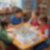 Engaging children in a vibrant maths game setup