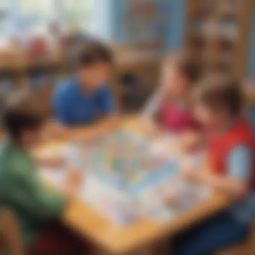 Engaging children in a vibrant maths game setup
