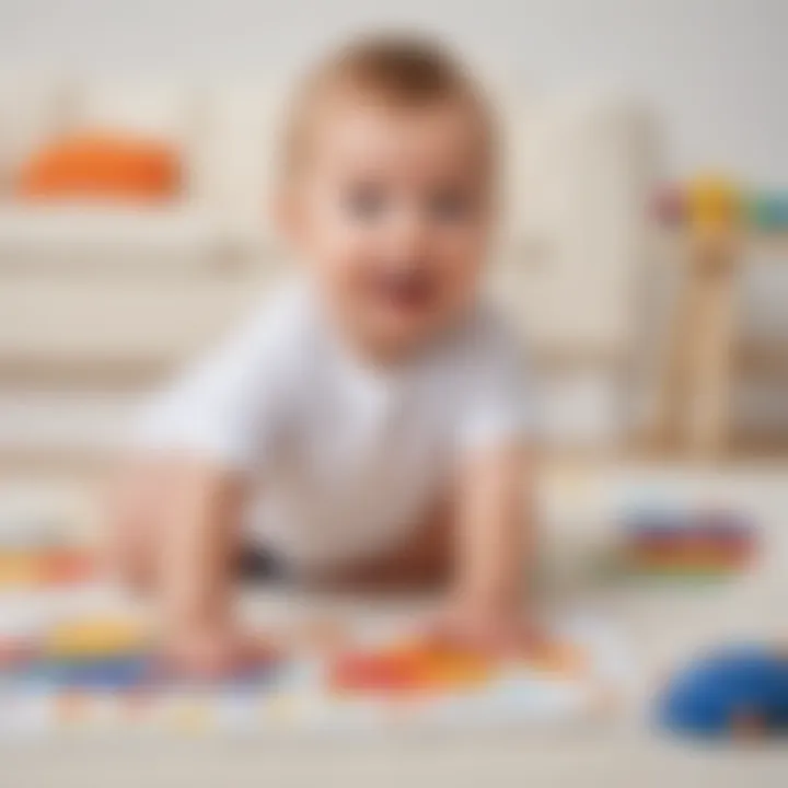 Diverse tummy time activities promoting sensory exploration