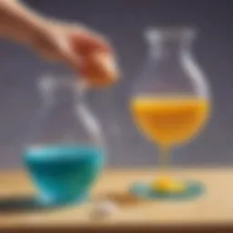Chemical reaction between egg and vinegar