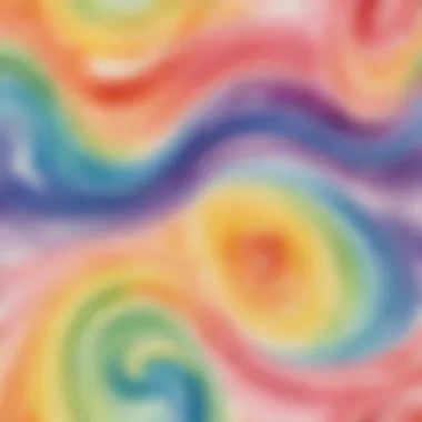 Rainbow watercolor swirls experiment