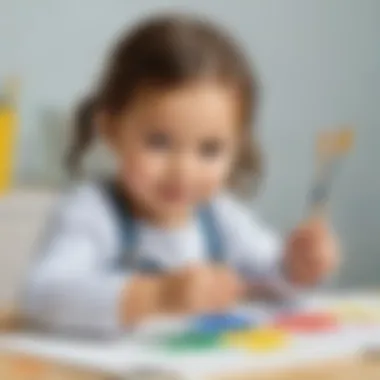 Preschooler Engaged in Creative Painting Activity